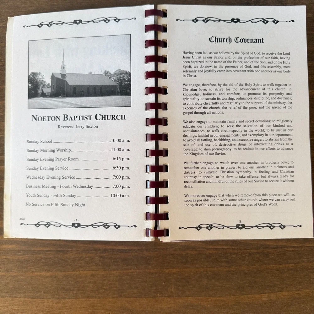 Cooking With Love And Memories Cookbook 2002 Noeton Baptist Church Tennessee VTG